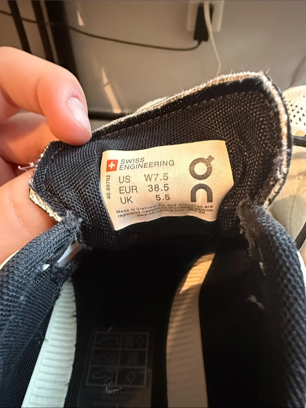 On Running Women’s Cloud Sneakers in White with Black Accents